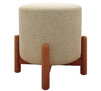 PUTHLLA Repose-Pieds en Treillis de Tissu, Coussin rembourré, Banc à Chaussures Rond, trépied en Bois Massif, Meubles de décoration pour la Maison du Salon (Couleur : 8)