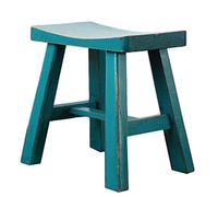 PUTHLLA Repose-Pieds Ottoman, tabourets à Chaussures, Petit Banc, tabourets de Selle, Repose-Pieds en Bois, décoration pour la Maison, Cuisine, Salon, 4 Couleurs (Couleur : Bleu, Taille : 48 x 28 x