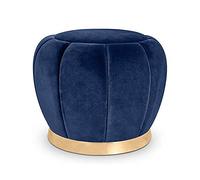 PUTHLLA Tabouret Bas Nordique - Tabouret de Maison Tendance et créatif pour Cabine d'essayage, Tabouret à Chaussures, Tabouret Rond de Maquillage, Repose-Pieds Moderne et Minimaliste (Couleur : ble