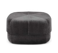 PUTHLLA Tabouret Ottoman Rond, Table Basse, Repose-Pieds rembourré en Velours Doux, siège supplémentaire, idéal pour la Chambre à Coucher, Le Salon, Noir, 65 x 65 x 36 cm (26 x 26 x 14 Pouces)
