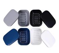 PUTING Lot de 4 boîtes à savon de voyage portables étanches avec couvercle en plastique pour le camping, la salle de bain, la douche, la gym, la randonnée, les voyages