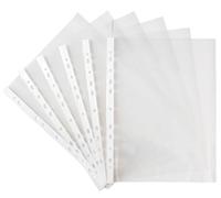 PUTOAHAO 100 Pièces Pochette Plastique A4 Transparente,Pochettes Plastiques Perforées A4 en PP(0,06mm,60µm,60 microns,60 micromètres),Ouverture Supérieure,11 Trou pour 2/3/4 Anneaux,pour École,Bureau