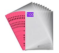 PUTOAHAO 100 Pochette Perforée a4,60μm Pochette Plastique Transparente a4,R
