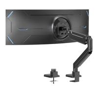 PUTORSEN 17-49 Pouces Support d'écran, Max 20 KG, Premium Aluminium Screen Support for Flat/Curved Monitor with VESA 75 * 75/100 * 100 mm, Gas Spring Monitr Table Holder
