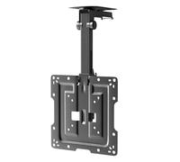 PUTORSEN 19 à 43 Pouces Pliable Support de Téléviseur Pivotant, Support TV Plafond Ajustable pour Plafonds Plats ou Inclinés, Support Plafond TV pour Un Maximum 20KG,Max VESA 200x200mm