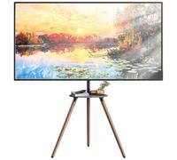 PUTORSEN Pied TV trépied pour téléviseurs universels de 45 à 65 Pouces | Réglable en hauteur avec tablette, rotation de 45°, VESA max. 600 x 400 mm, capacité de charge de 40 kg
