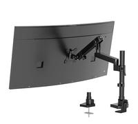 PUTORSEN Support Écran PC Moniteur, Lourd Premium Aluminium Bras Ressort à Gaz pour Écrans 17"-40", Jusqu’à 12 kg, 638mm Höhenverstellbar, Support VESA Pied Ecran 75/100mm