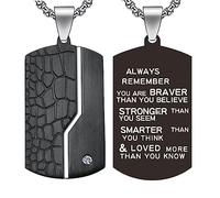 putouzip Collier avec plaque d'identité pour homme en acier inoxydable 316L cubain avec pendentif glacé, Acier inoxydable, Zircone cubique