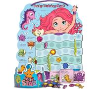 Tableau d'apprentissage de la propreté pour petites filles avec 35 autocollants magnétiques licorne et étoile, 3 autocollants de rappel et couronne - Récompenses d'apprentissage de la propreté pour