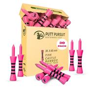 Putt Pursuit Castle Lot de 30 tees de golf en bambou biodégradables et durables 6 cm/60 mm