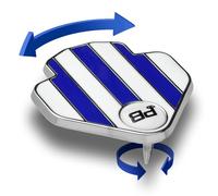 PuttBANDIT Marqueur d'alignement de balle de golf (bleu) - Aide à l'alignement de la balle de golf pour un ciblage plus précis des putts et un alignement de la balle - Construction en métal - Règles