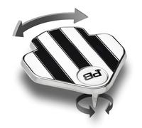 PuttBANDIT Marqueur d'alignement de balle de golf (noir) - Aide à l'alignement de la balle de golf pour un ciblage plus précis des putts et un alignement de la balle - Construction en métal - Règles