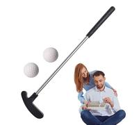 Putter de golf portable - Club de tête 2 voies en de zinc avec manche et poignée en acier inoxydable | Mini accessoires antirouille durables pour la pratique du putting en intérieur, les