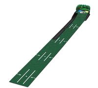 Putting Green intérieur, Tapis de Putting Green - Tapis d'accessoires de Golf Portable,Base en Bois Massif à Usage intérieur et extérieur en Velours avec Retour Automatique de la Balle pour Hommes et