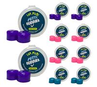 Putty Buddies Bouchons d' oreilles piscine super doux et confortable pour les enfants (bloc d' eau) 10 paires Violet/sarcelle/magenta