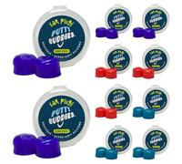Putty Buddies Bouchons d' oreilles piscine super doux et confortable pour les enfants (bloc d' eau) 10 paires Bleu/rouge/teal