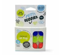 Putty Buddies Bouchons d'oreilles Natation d'origine (3 Paires) Rouge et Bleu