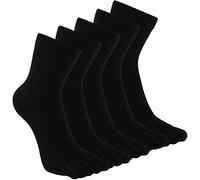 PUTUO Chaussettes 5 Doigts Homme Chaussettes Orteils Séparés, Five Fingers, noir, 44-47 (lot de 5 paires)