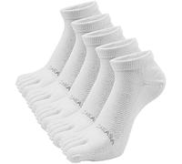 PUTUO Chaussettes à Doigts de Sport pour Homme: Chaussettes de Sport en Cotton à 5 Orteils pour Homme Courtes Socquettes de Sport Respirantes avec Cinq Doigt de Pied 5 Paires 43-46