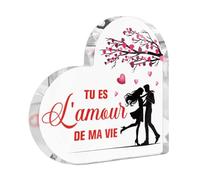 Putuo Decor - Panneau Acrylique Cœur Tu Es l’Amour de Ma Vie - Décoration Romantique Amoureux Couple Cadeau Saint-Valentin