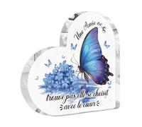 Putuo Decor - Panneau Acrylique Papillon Une Amie Ne Se Trouve Pas - Citation Cœur Amitié Fille - Cadeau Décoratif pour Meilleure Amie