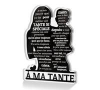 Putuo Decor Plaque Acrylique À MA TANTE Tante Spéciale Décoration Bureau Message Affectueux Cadeau Tante Anniversaire Noël Salon Chambre