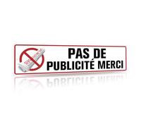 Putuo Decor Plaque Métallique Pas de Publicité Merci de Penser à la Planète Panneau Vintage en Aluminium Décoratif pour Jardin Maison Terrasse Sensibilisation Écologique 30x20 cm (Blanc Rouge Vintage)