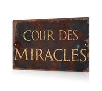 Putuo Decor Plaque Murale Cour des Miracles - Style Antique rouillé - Déco métal Vintage pour Maison ou Boutique