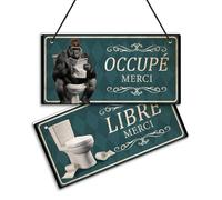 Putuo Decor Plaque PVC Double Face Occupied/Vacant 25.4x12.7cm, Déco WC Bureau, Indicateur de Toilettes