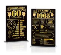 Putuo Decor Set décoratif année 1965 et anniversaire 60° pour table, PVC, cadeau vintage pour homme femme amoureux de l'histoire