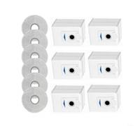 Puupaa Accessoire pour robot aspirateur Bosch Spotless Max BCRDW3B | 12 pièces de rechange, 6 chiffons, 6 sacs à poussière