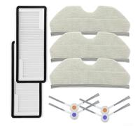 Puupaa Kit d'accessoires de rechange pour aspirateur Narwal, Freo X Ultra et pour robot Freo X Plus K1, 4 brosses latérales, 2 filtres, 3 serpillères