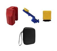 Puupaa Kit de 4 boutons d'obturateur de poignée latérale pour DJI Action3/4/5 avec sac de rangement et couvre-griffe, fabriqué à partir de matériau EVA pour l'organisation des accessoires d'appareil