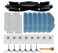 Puupaa Kit de pièces de rechange pour aspirateur robot Ezviz RE4 Plus et RE5 Plus avec brosse principale, filtre, lingettes et sacs à poussière, kit d'entretien complet (B)