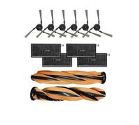 Puupaa Kit de pièces de rechange pour aspirateur robot Mova Z60 Ultra/Pro Roller FullFunction/Autonome, 2 brosses principales, 6 brosses latérales, 4 filtres