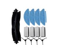 Puupaa Kit de pièces de rechange pour Cecotec pour Conga 7490/7290 pour aspirateurs robot Genesis pour X-Treme, brosse principale, 4 brosses latérales, 4 filtres, 4 chiffons