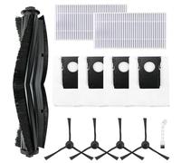Puupaa Kit de pièces pour aspirateur robot Eureka J20 et Midea W20 contenant une brosse à rouleau, des brosses latérales, des filtres, des sacs à poussière et une brosse de nettoyage