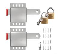 Puupaa Kit de serrure de porte de garage robuste, lot de 2 pênes dormants en acier galvanisé avec design vertical à l'intérieur pour un engagement sûr des rails