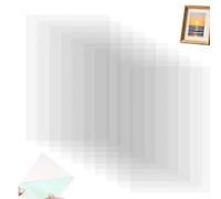 Puupaa Lot de 50 feuilles d'acétate transparentes pour la fabrication de cartes, le scrapbooking, les pochoirs et les loisirs créatifs, 10,9 x 16 cm, film plastique réutilisable découpable pour