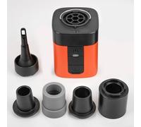 Puupaa Mini pompe à air électrique avec lumière LED, gonflage rapide et compression sous vide, batterie rechargeable USB C, portable pour camping, plage et voyage (orange noir)