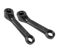 Puupaa Paire de manivelles en fer pour vélo d'appartement 102 mm Distance centrale trou carré 13 x 13 mm Filetage de pédale 9/16-20 pour équipement de cyclisme d'intérieur Noir