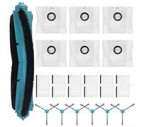 Puupaa Pièces de rechange pour aspirateur robot Cecotec pour Conga 9990 AI, 9590, 10090 A, accessoires : 1 brosse principale, 6 brosses latérales, 6 filtres, 6 sacs à poussière