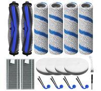Puupaa Pièces de rechange pour aspirateur robot Deebot X11 OmniCyclone, accessoires 2 brosses principales, 4 balais à rouleaux, 6 brosses latérales, 2 filtres HEPA, 4 filtres éponge
