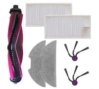 Puupaa Pièces de rechange pour aspirateur robot Eureka E20 pour Evo Plus, accessoires brosse principale, brosses latérales, serpillères, filtres (A)