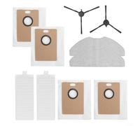 Puupaa Pièces de rechange pour aspirateur robot Tapo RV30 Max, RV30 Max Plus, RV20 Max, RV20 Max Plus, accessoires 2 brosses latérales, 2 chiffons de serpillère, 2 sacs à poussière, 2 filtres