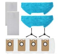 Puupaa Pièces de rechange pour aspirateur robot Vozascly R10, accessoires brosse principale, 2 brosses latérales, 2 chiffons de balai, 2 filtres, 4 sacs à poussière