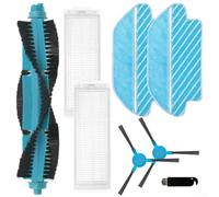 Puupaa Pièces de rechange pour Cecotec pour aspirateur robot Conga 3290, 3390, 3490, 3590, 3690, 3790, 3890, accessoires : 1 brosse principale, 2 brosses latérales, 2 chiffons de serpillère, 2