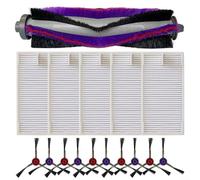 Puupaa Pièces de rechange pour Midea M9 pour VCR S10 Plus pour Eureka E20 Plus, NERE10s E10SW pour aspirateur robot Obode A8, A8 Plus, accessoires brosse principale, brosse latérale, filtre (B)