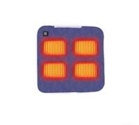 Puupaa Smart Coussin chauffant rechargeable par USB 5 V avec réglage de la température à 3 vitesses, chauffage à 4 zones, pliable pour bureau, camping et utilisation en extérieur (bleu marine, 45 x 45