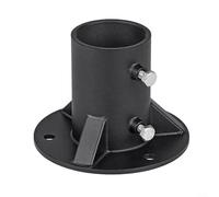 Puupaa Supports de poteau de clôture ronds, base de bride de sol, base de poteau de clôture rond réglable et robuste pour clôtures, lampadaires, poteaux de boîte aux lettres (65 mm)